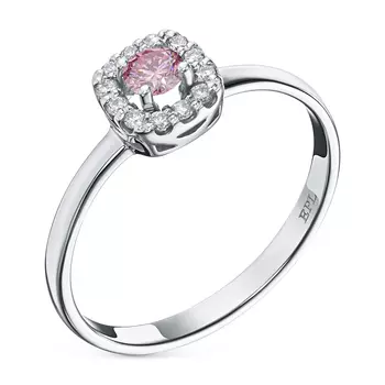Кольцо из белого золота э0912кц04190200_pink