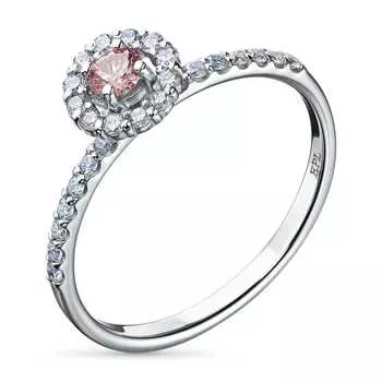 Кольцо из белого золота э0912кц04190300_pink