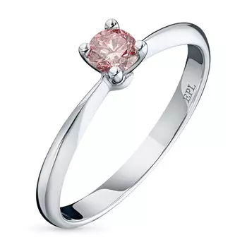 Классическое кольцо из белого золота э0912кц04190800_pink
