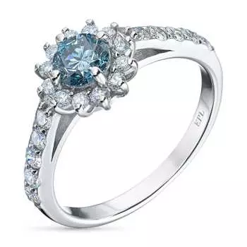 Кольцо из белого золота э0912кц04201506_blue