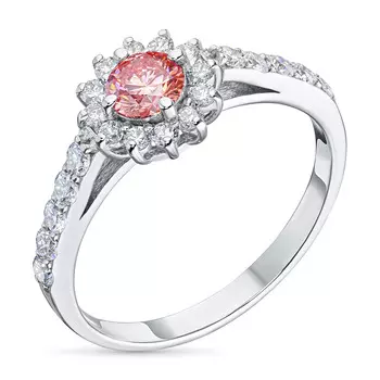 Кольцо из белого золота э0912кц04201506_pink