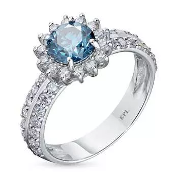 Кольцо из белого золота э0912кц04201507_blue