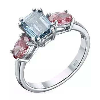 Кольцо из белого золота э0912кц04220302_blue