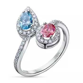 Кольцо из белого золота э0912кц04220304_blue