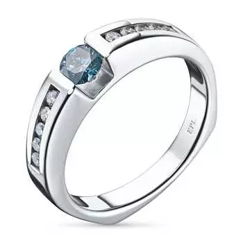 Кольцо из белого золота э0912кц05150600_blue