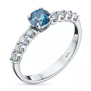 Кольцо из белого золота э0912кц05166500_blue