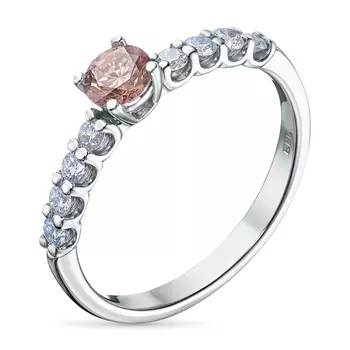 Кольцо из белого золота э0912кц05166500_pink