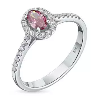 Кольцо из белого золота э0912кц05220008_pink