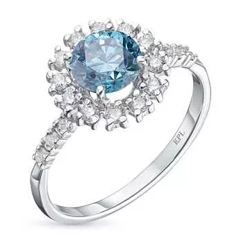 Кольцо из белого золота э0912кц06090100_blue