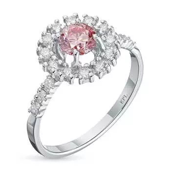 Кольцо из белого золота э0912кц06090100_pink