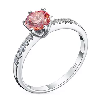 Кольцо из белого золота э0912кц06210022_pink