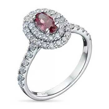 Кольцо из белого золота э0912кц06220946_pink