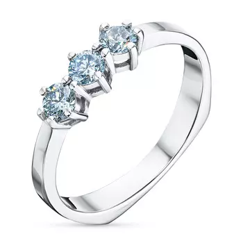 Классическое кольцо из белого золота э0912кц07070100_blue