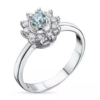 Кольцо из белого золота э0912кц07153800_blue