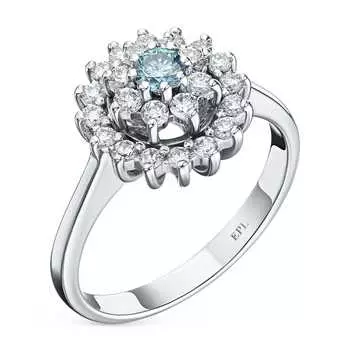 Кольцо из белого золота э0912кц07163600_blue