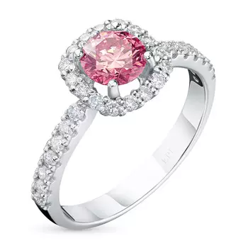 Кольцо из белого золота э0912кц08191300_pink