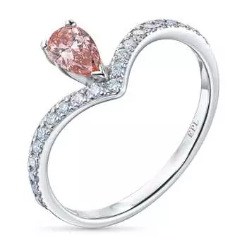 Кольцо из белого золота э0912кц08220003_pink