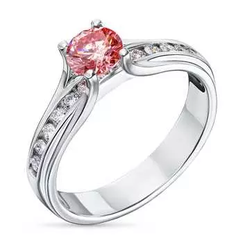 Кольцо из белого золота э0912кц09150600_pink