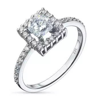 Классическое кольцо из белого золота э0912кц10220016_white