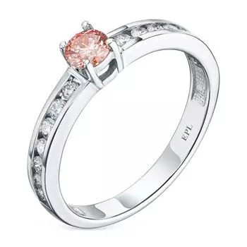 Кольцо из белого золота э0912кц11081300_pink