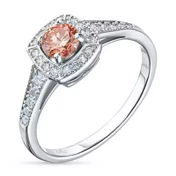 Кольцо из белого золота э0912кц11160500_pink