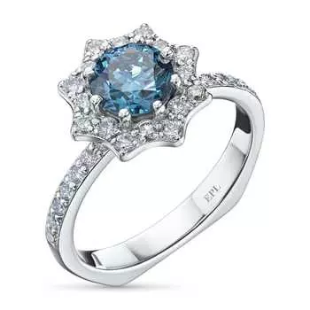 Кольцо из белого золота э0912кц11210304_blue