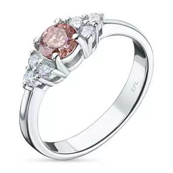 Кольцо из белого золота э0912кц11210310_pink