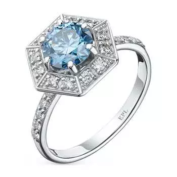 Кольцо из белого золота э0912кц11210317_blue