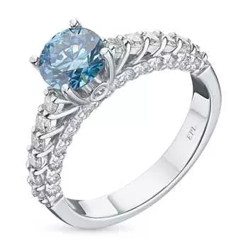 Кольцо из белого золота э0912кц11210320_blue