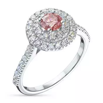 Классическое кольцо из белого золота э0912кц11210604_pink