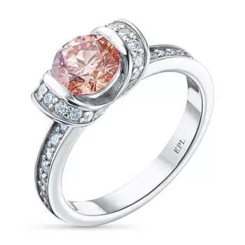 Классическое кольцо из белого золота э0912кц11210609_pink