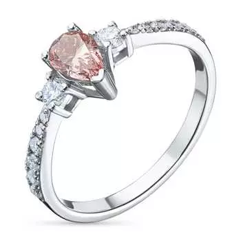 Кольцо из белого золота э0912кц11220008_pink