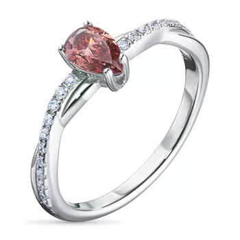 Кольцо из белого золота э0912кц11220010_pink