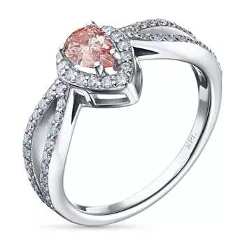Кольцо из белого золота э0912кц11220011_pink