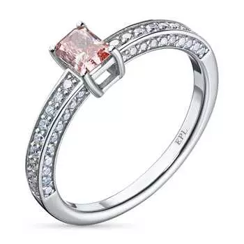 Кольцо из белого золота э0912кц11220012_pink