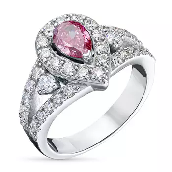 Кольцо из белого золота э0912кц12210107_pink