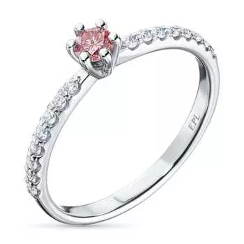 Кольцо из белого золота э4012кц07210111_pink