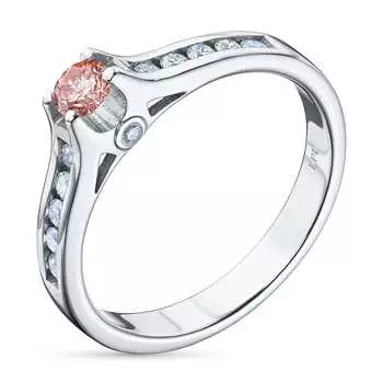 Кольцо из белого золота э4012кц09183300_pink
