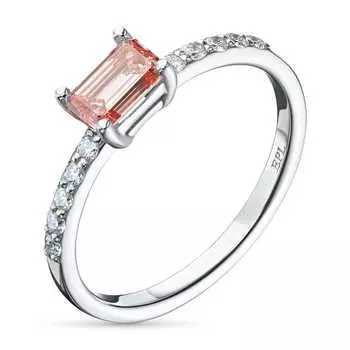 Кольцо из белого золота э4012кц09220103_pink