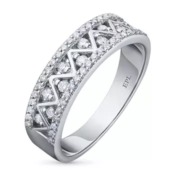 Классическое кольцо из белого золота э4012кц10170700_white