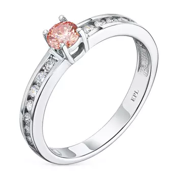 Кольцо из белого золота э4012кц11081300_pink