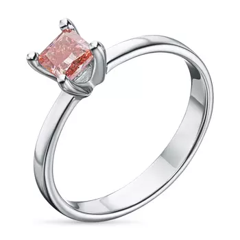 Помолвочное кольцо из белого золота э4012кц11101900_pink