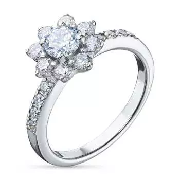 Классическое кольцо из белого золота э4712кц03160700_white