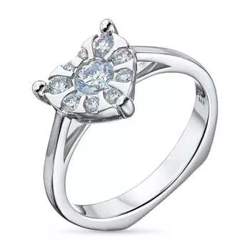 Классическое кольцо из белого золота э4712кц04200698_white