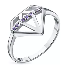 Кольцо из белого золота с аметистами э0907кц12194520
