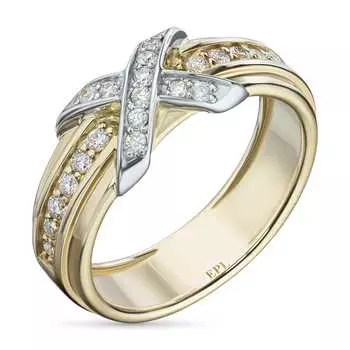 Кольцо из белого золота с бриллиантами э4101кц12210652