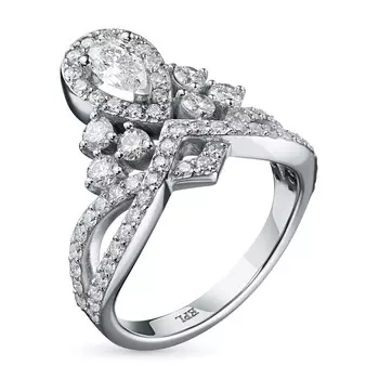 Кольцо из белого золота с бриллиантами э0901кц12190220