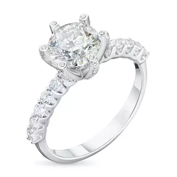 Кольцо из белого золота с бриллиантами э0901кц10210603