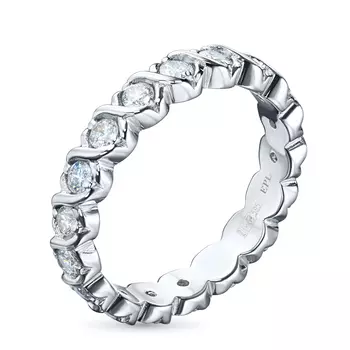 Кольцо из белого золота с бриллиантами э4001кц06210651