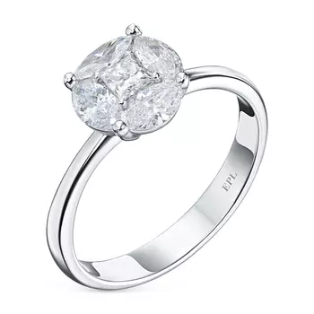 Кольцо из белого золота с бриллиантами э0901кц06220613